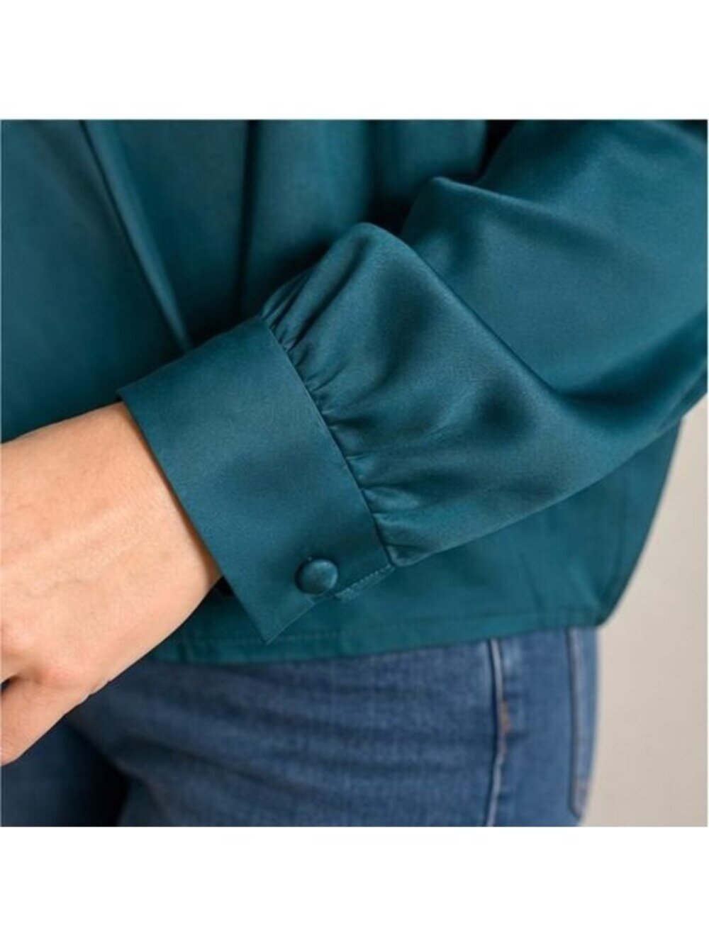 Teal Ruffle Blouse - Picture 5 of 6